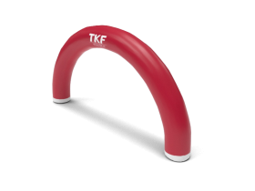 Arched inflatable gate