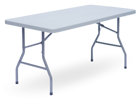 Foldable table with non-divided table surface