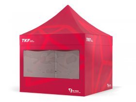 Side-covers for scissors tents