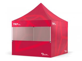 Side-covers for scissors tents