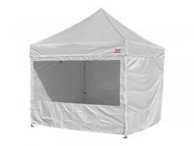 Side-panels for scissors tents