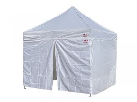 Side-panels for scissors tents