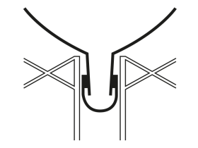 Eaves for scissors tents