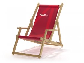 Promo Wooden Deckchair with an armres